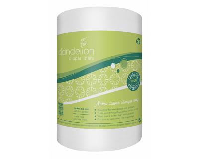 Dandelion Diapers Baby Diaper Liners, 100% Viscose, Chlorine and Dye-Free to Keep Baby Skin Dry